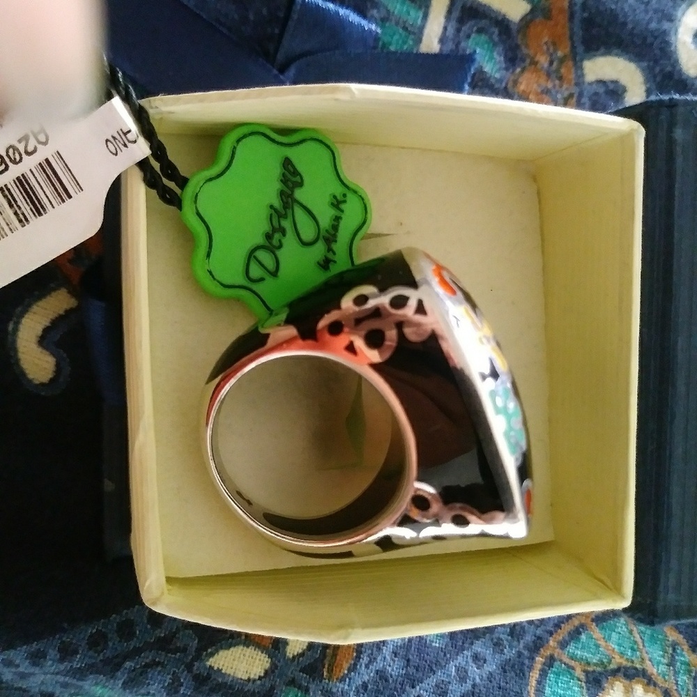 Murano, Silver ring. Size 8